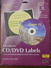 NEW Printer Creations 30 CD/DVD Labels For Inkjet Compare to Avery 8931