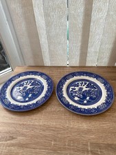 Vintage Myott Blue Willow Dinner Plates – Set of 2 – Excellent Condition