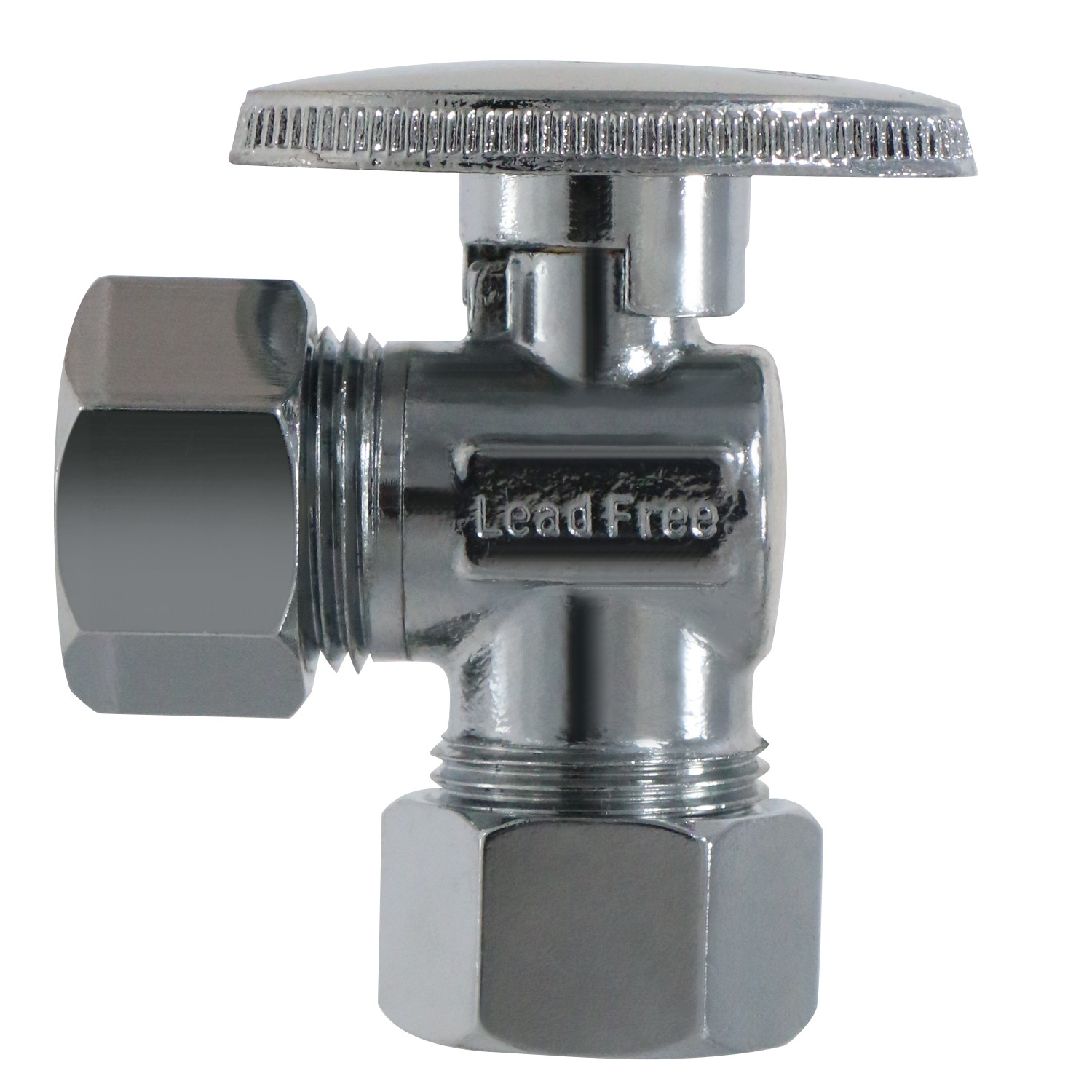 1 Pack XFITTING 5/8" OD x 5/8" OD Compression Angle Ball Valve, Lead Free Brass
