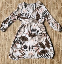 Old Navy Dress Women’s Size Medium Tropical Palm Print Summer Casual Resort