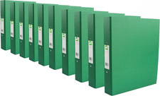 Image of 2 Ring 25Mm Paper over Board Green A4 Binder (Pack of 10)