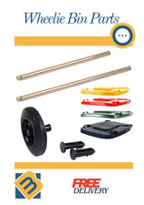 Replacement Wheelie Bin Accessories - Bin Lid Axles Pins Wheel 120L 240L 360L