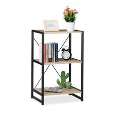Standregal Bücherregal Industrie-Regal Holzregal 3 Fächer 7,6 kg Holzoptik