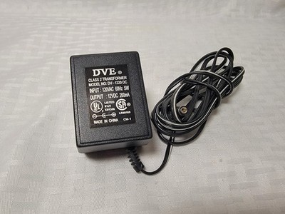 DVE DV-1220DC CLASS 2 TRANSFORMER 120VAC 60Hz 5W to 12VDC 200mA