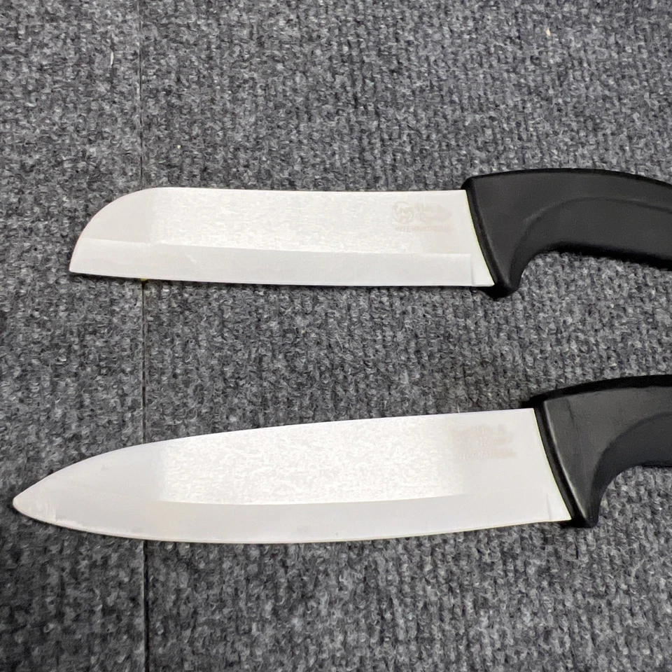 Cuchillos de cocina Hen & Rooster International (2) de hoja de cerámica blanca Foto 4 de 4