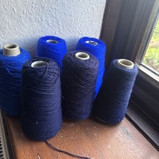 Job Lot x 6 Knitting Machine Wool Cones Bundle Knitting Crochet 