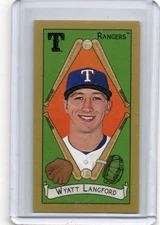 2025 Topps T205 Wyatt Langford Polar Bear Back Variation -Texas Rangers