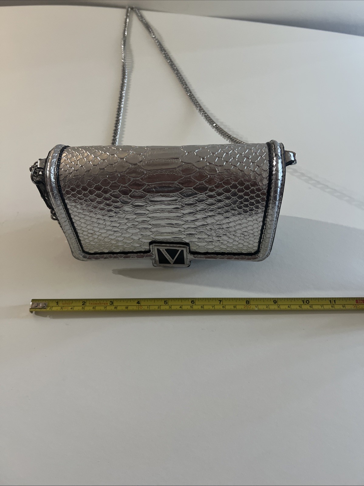 Victoria`s Secret Silver Metallic Python Crossbod… - image 5