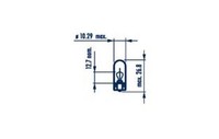 Narva GlüHlampe Park-/Positionsleuchte Range Power Blue + 17189 12V 5W W2,1X9,5D