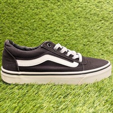 Vans Ward Low Womens Size 7 Black White Gum Athletic Skateboard Shoes Sneakers