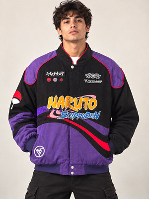 Hypland x Naruto Shippuden Sasuke Uchiha Racing Jacket L Anime Rare NWOT