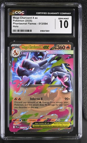 Mega Charizard X ex graded CGC 10 for sale on eBay