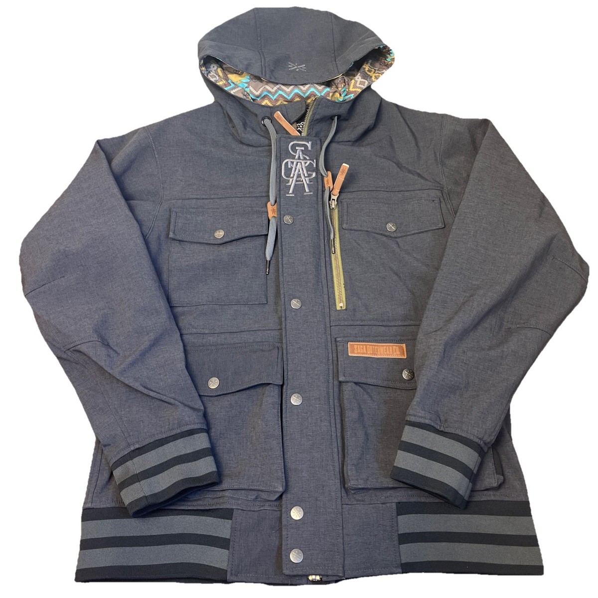 Saga Outerwear Shoutout Jacket Coat Mens S Gray Ski Snowboard