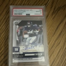 Panini 2025 Instant Nfl Cam Skattebo Autograph Card #38 Psa 10 59/99 Giants
