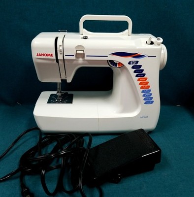 Janome HF 107 Sewing Machine Lightweight Portable Compact WORKS!