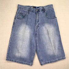 Southpole Mens 34 NWTs Baggy Denim Shorts Light Wash Y2K Streetwear Jorts