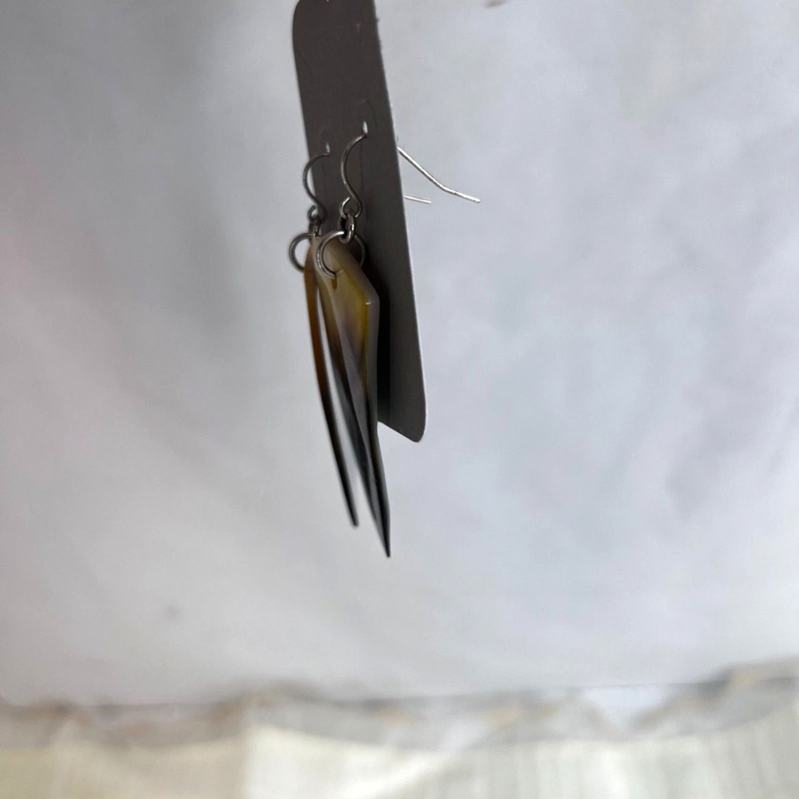 Abalone Shell Rectangular Drop Dangle Earrings Pi… - image 4