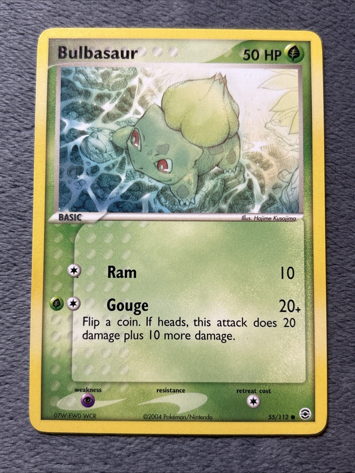 Bulbasaur 55/112 Pokemon Card Fire Red & Leaf Green 2004