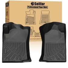 1st Row Floor Mats Liners Black Tpe Waterproof For 2012-2015 Toyota Tacoma 2pcs