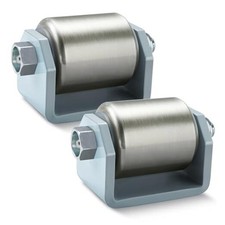 Weld on Trailer Roller Wheel, Heavy Duty Steel Trailer Skid Wheel, 2 Pack 
