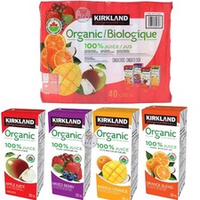 Kirkland Signature Organic Juice 200ml Random Assorted 100% Juice Box Multipack