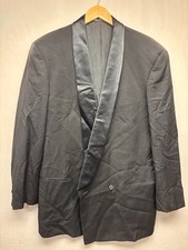 Giorgio Armani Le Collezioni Tuxedo Blazer Jacket Mens Black Long Sleeve 40 Long