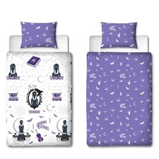Image of Character World Wednesday Official Single Duvet Cover Single, Purple / White