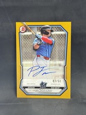 2026 Bowman PJ Morlando Prospect Retail Auto Autograph Gold Border /50 #BPA-PM
