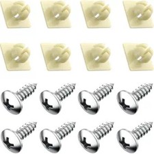 Stainless Steel License Plate Screws with Nylon Inserts Rustproof for Front