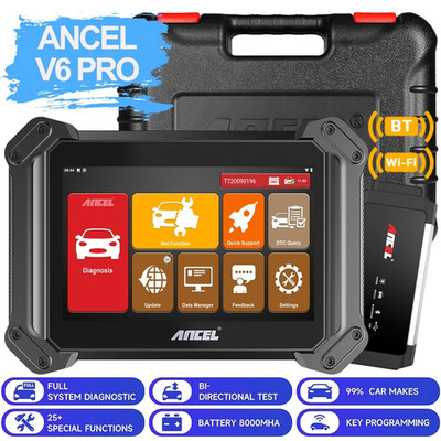 Ancel V6 Pro+ BT Car Bidirectional OBD2 Scannner Auto Diagnostic Tool ECU Coding