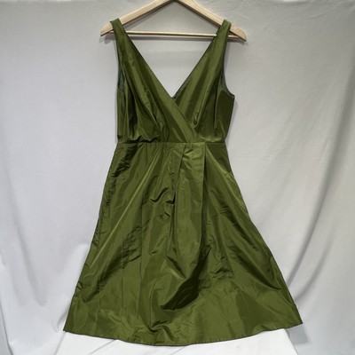 J CREW Silk Taffeta A Line Cocktail Babydoll Dress Green 8 *See details |  eBay