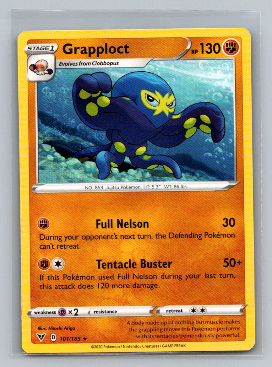Grapploct 101/185 Vivid Voltage Rare Star Pokemon TCG Card NM 2020 VIV English