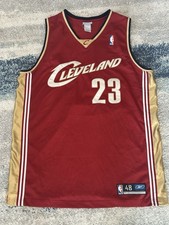 Authentic LeBron James 48 XL Cleveland Cavaliers Reebok Rookie Jersey Used 2003