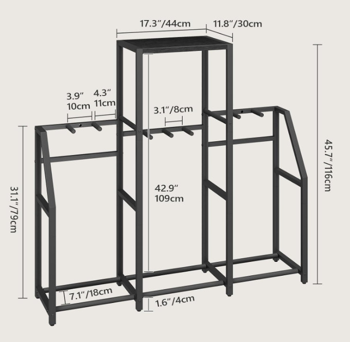 Guitar Stand, Multi Guitar Rack Stand for 7-10 String Instruments, for Acoust...