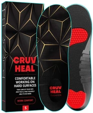 () Work Pro Comfort Insoles-Shock Absorption-Low Arch-Cushioning Anti Fatigue