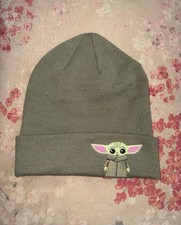 NWOT Disney Star Wars Olive Green Grogu Baby Yoda One Size Beanie, The Child Hat