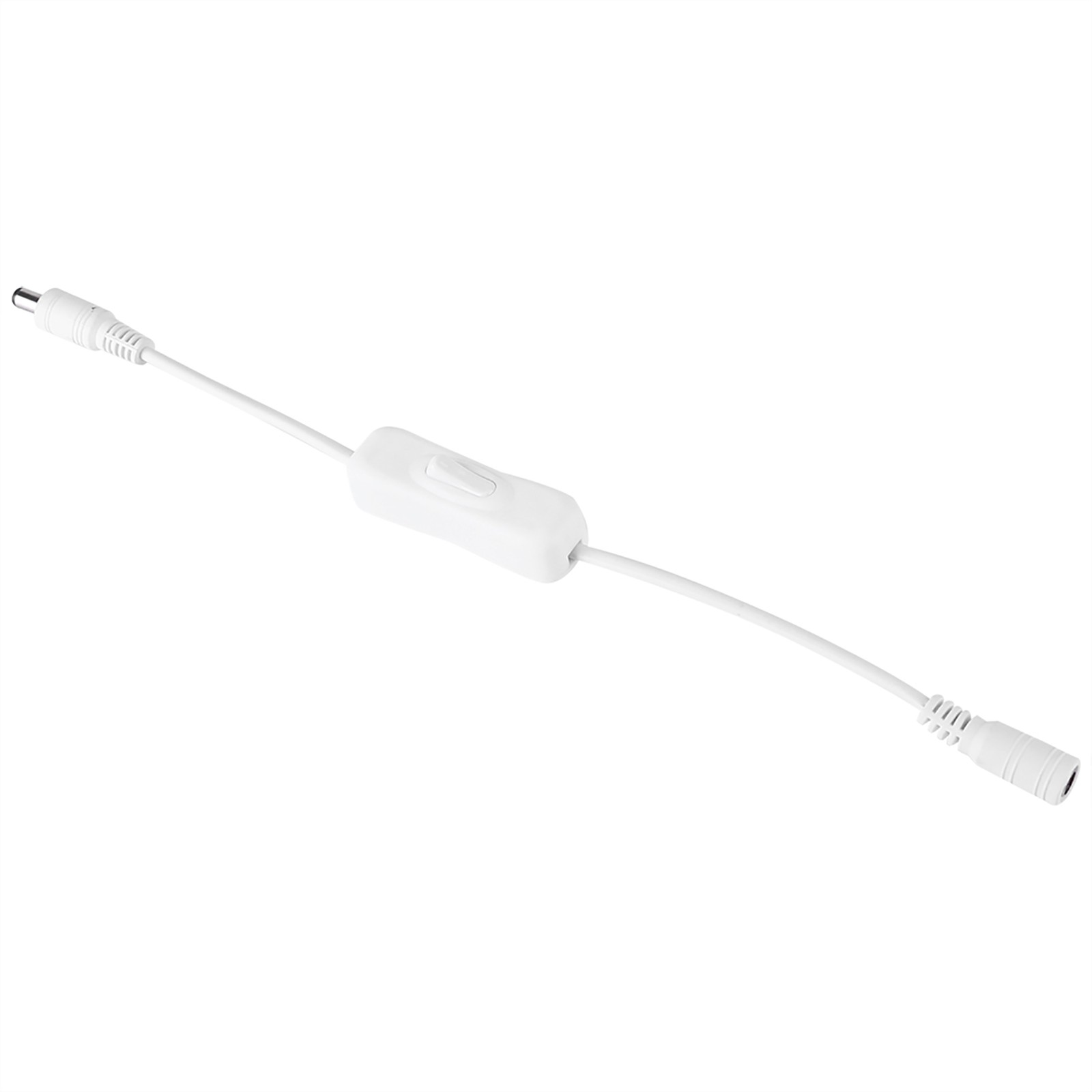 DC 12V Inline Switch 5pcs LED Strip Light On/Off Switch DC Jack(White).