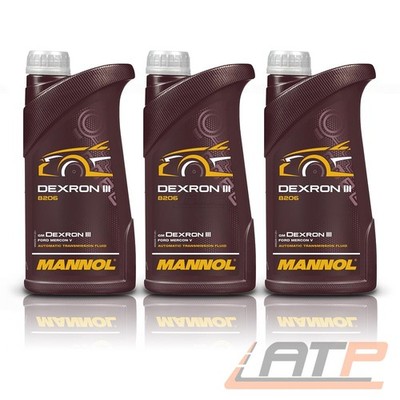 MANNOL 3x 1 L LITER DEXRON III 3 AUTOMATIC PLUS GETRIEBE-ÖL AUTOMATIKGETRIEBEÖL