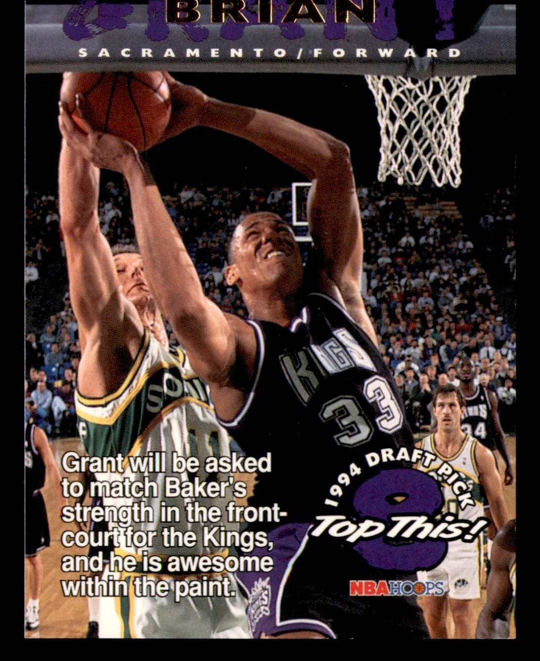 1994-95 NBA Hoops - Top This! Vin Baker, Brian Grant #428 (RC)