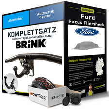 Für FORD Focus Fliessheck II DA Anhängerkupplung abnehmbar +eSatz 13pol uni. 08-