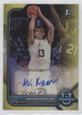2021-22 Bowman U Chrome Prospect Yellow Refractor 62/75 Walker Kessler Auto 1b8