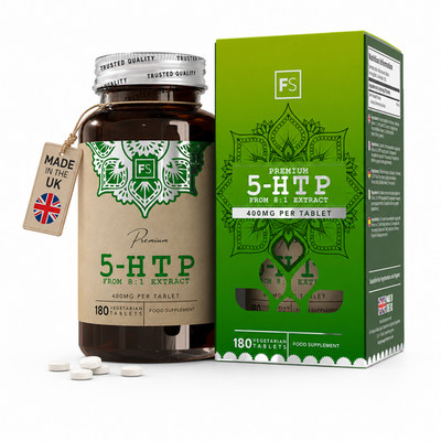 5HTP 400mg 180 hochfeste Griffonia Samen Tabletten | Stimmung Schlaf Stress Unterstützung