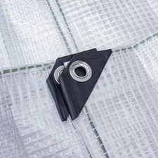 Clear Reinforced Tarpaulin 100/350 GSM Waterproof Transparent Cover Ground Sheet