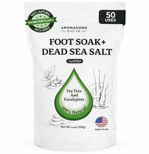 Tea Tree Foot Soak with Dead Sea Salt  Magnesium Flakes   Refreshing Foot Bath