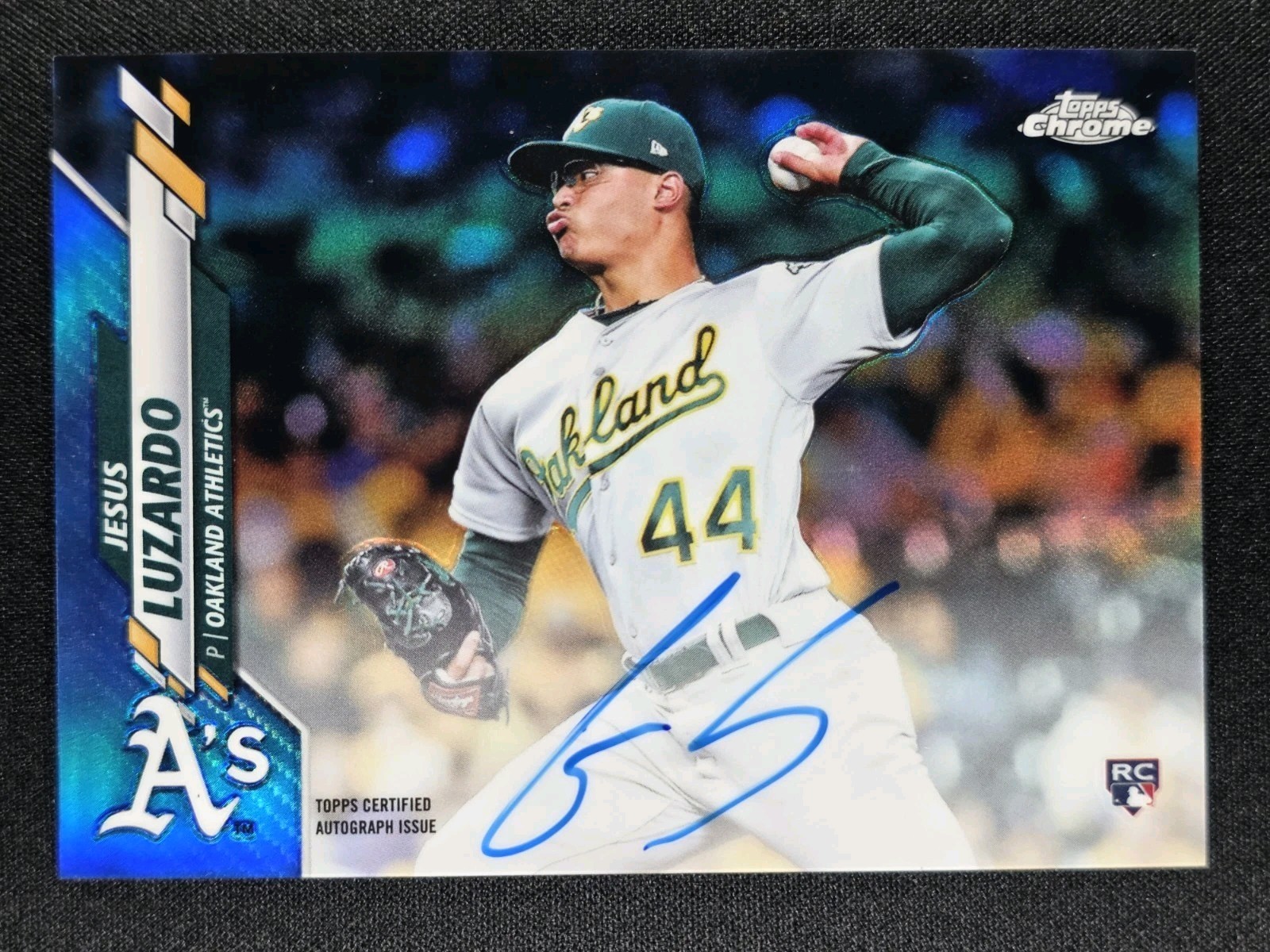 Jesus Luzardo 2020 Topps Chrome Blue Refractor RC ROOKIE AUTO /150 PHILLIES