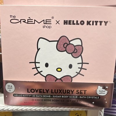 The Crème Shop x Hello Kitty Lovely Luxury Coco Rose Bath Set 3pc Vegan
