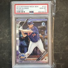 2019 Bowman Mega Box Chrome Pete Alonso #127 PSA 10 GEM MINT