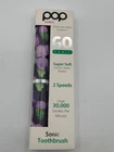 Portable Sonic Toothbrush Floral Purple Super Soft 2 Speeds 30000 Strokes New