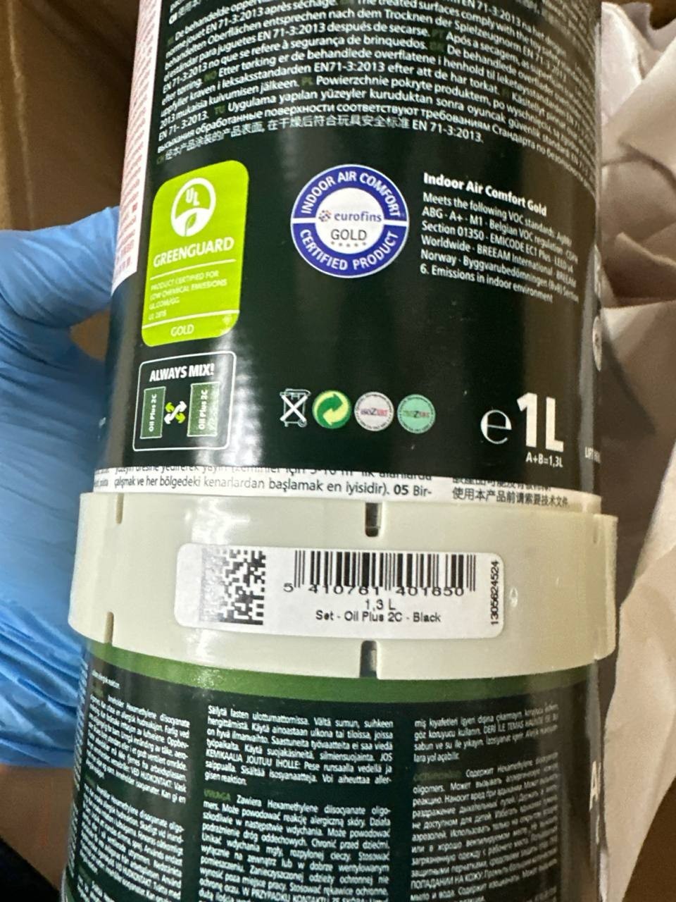 Rubio Monocoat Oil Plus 2C Wood Finish Combo Kit, 1.3 Liter, black