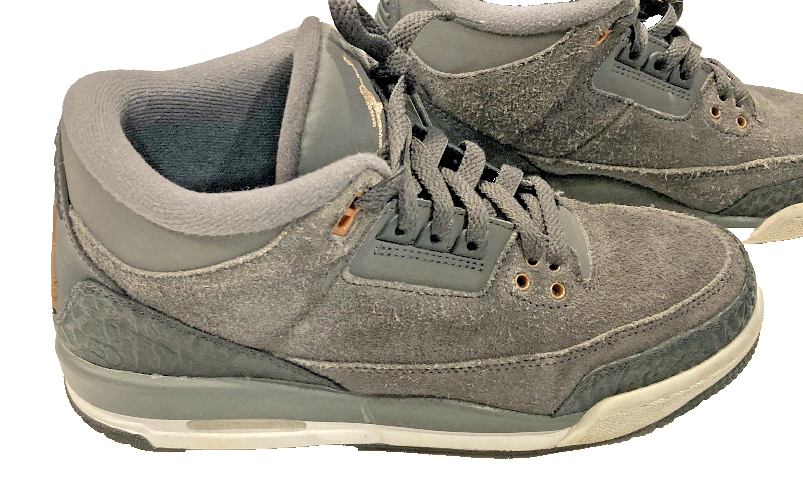 NIKE AIR JORDAN 3 RETRO GG GRIGIO SCURO BRONZO TAGLIA 7Y DONNA TAGLIA 8 5 [441140 035]